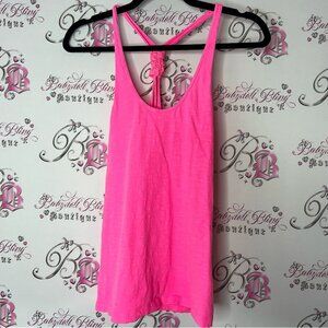 La senza racer back tank top lace detail neon Pink Sleeveless Top
